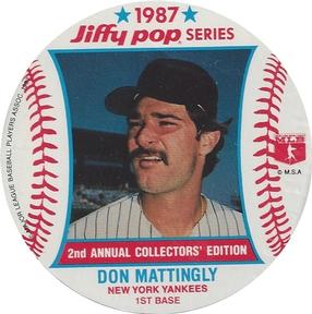 1987 MSA Jiffy Pop Baseball Discs Baseball Cards